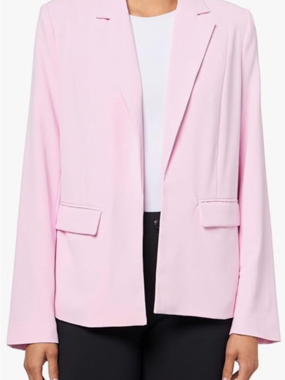 Steve Madden Pastel Pink Open Front Blazer
